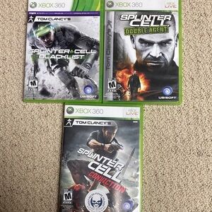 Splinter Cell Xbox 360 complete Game Set -Double Agent, conviction and Blacklist
